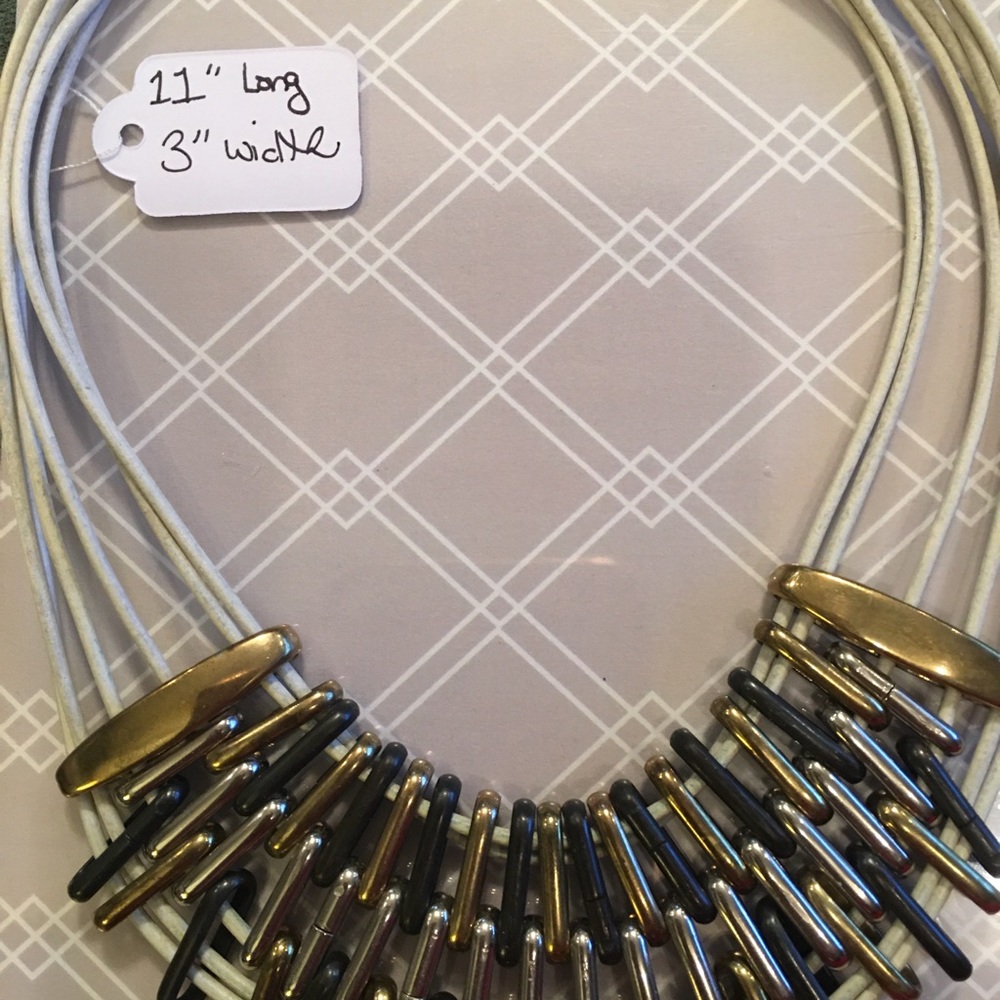 Wide metal choker
